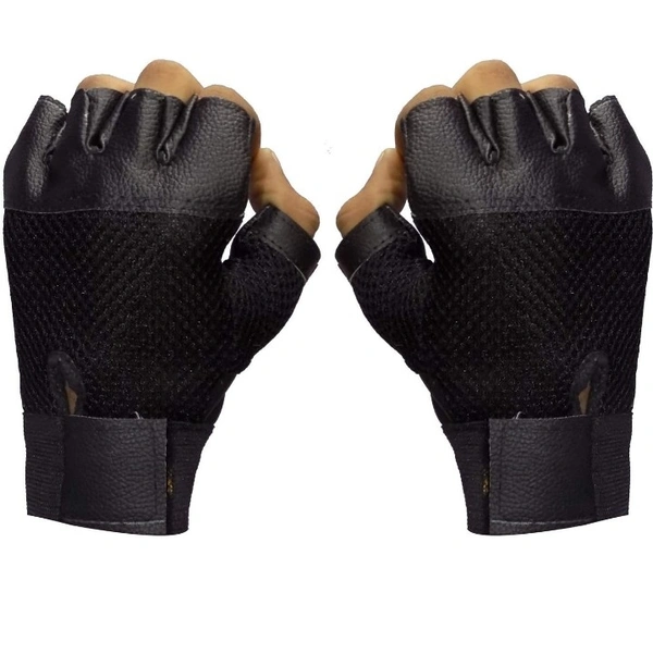 GET FIT Bike Riding Gloves fod Boys and Men - Black, Free