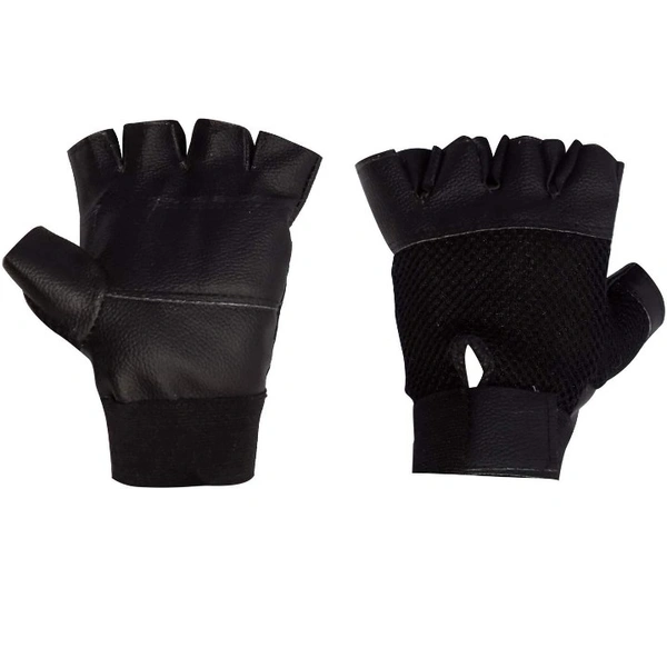 GET FIT Bike Riding Gloves fod Boys and Men - Black, Free