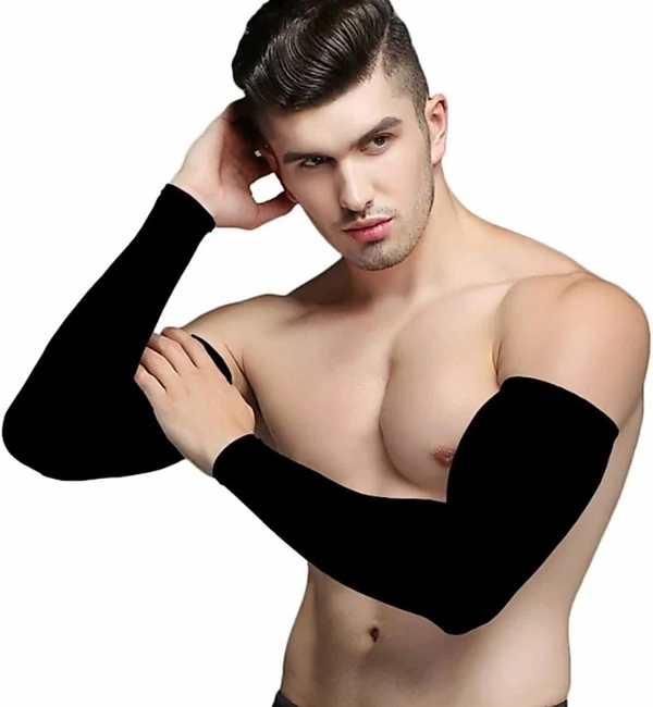 GET FIT Black Arm Sleeve for Boys and Men - Free