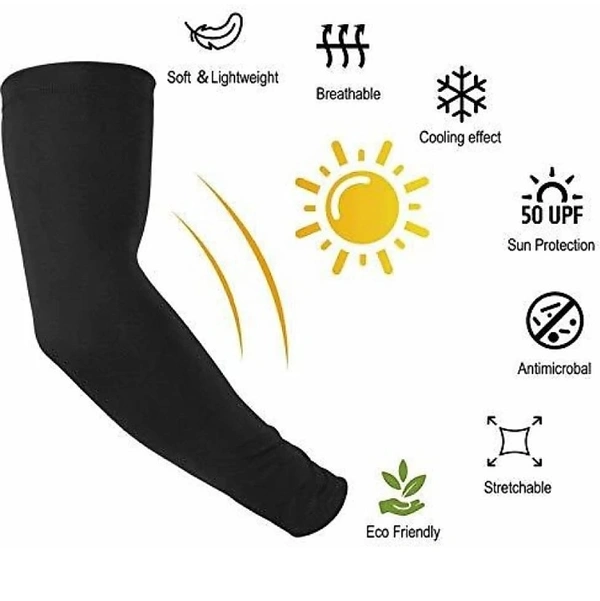 GET FIT Black Arm Sleeve for Boys and Men - Free