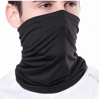 Black Bandana and Face Mask For Boys and Men  - Free