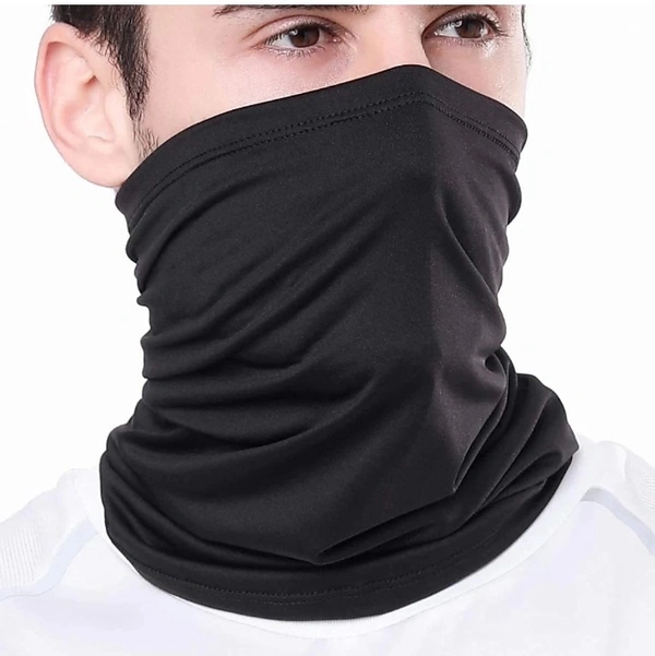 Black Bandana and Face Mask For Boys and Men  - Free
