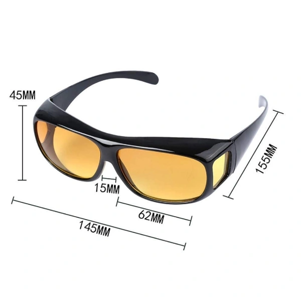 Night Vision Glass for Car and Bike Riding Pack of 2 