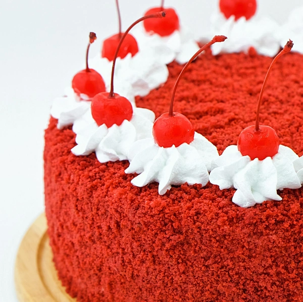 Mouth Watering Red Velvet Cake - Half Kg, Eggless