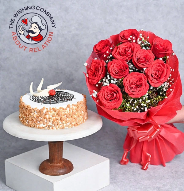 Fantastic Combo Of Cake & Bouquet 