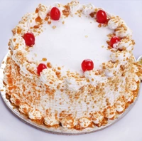 Butterscotch Cake With Cherry On Top - Half Kg, Eggless