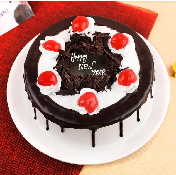 Black Forest Cake With Cherry On Top - 1KG