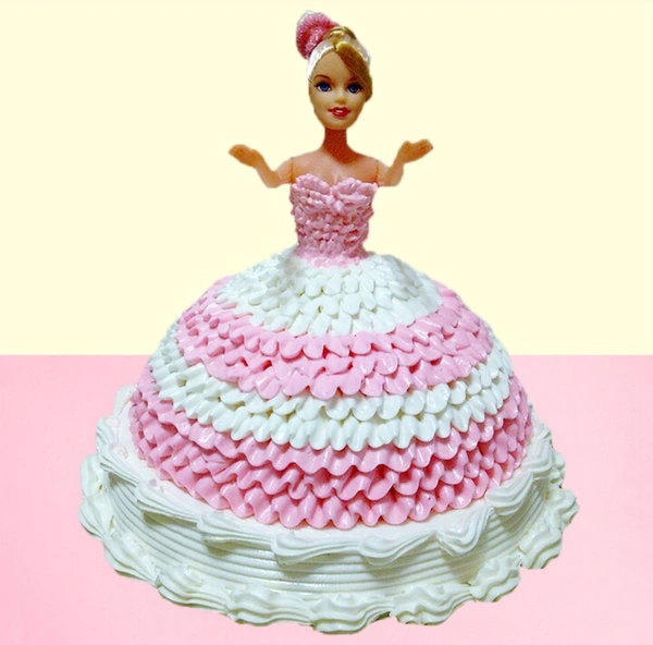 Barbie Doll Cake - 2 KG, Eggless