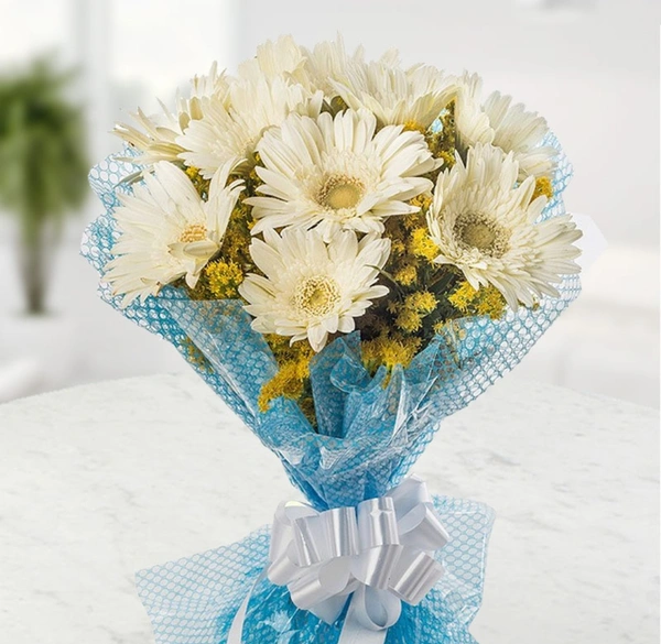 White Beauty Of Gerberas