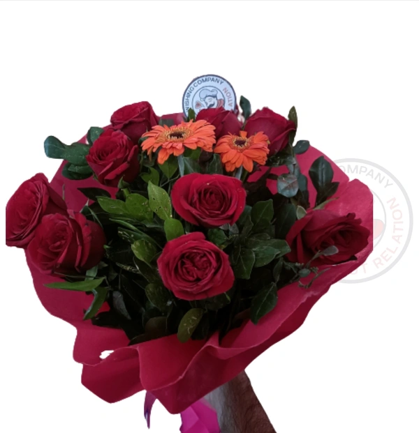 Bouquet Combined With Rose & Gerberas