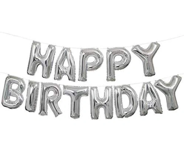 Birthday Banner Silver