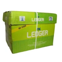 JK Ledger FS 90 GSM - White, Pack Of 5 Reams, FS, 80