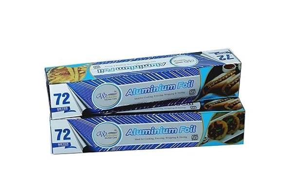 Wholesome Premium Aluminium Foil 72MTR Pack of 2 - pack of 2, 72MTR