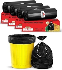 Swacleen Premium Garbage Bags Size 24 X 32 Inches (Large) 60 Bags - Black, 24*32