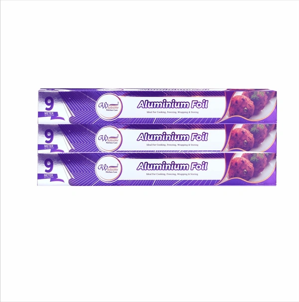 Wholesome Foil Aluminium Pack of 4 - Silver, Pack of 4, 9MTR