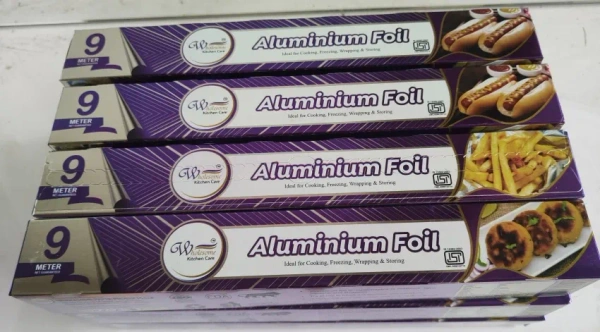 Wholesome Foil Aluminium Pack of 4 - Silver, Pack of 4, 9MTR