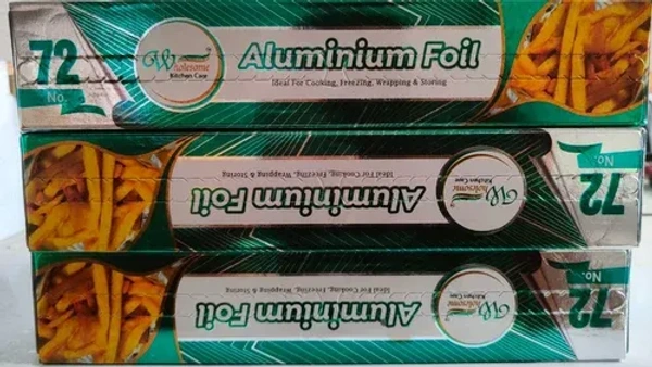 Wholesome Aluminum Foil 72 No - Silver, Pack of 3, 70NO