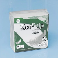 ECO PULP Serviettes Napkins - White, 70, 1PLY, 36 pices, 27*30