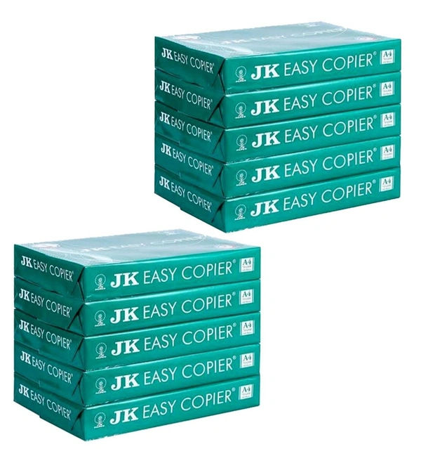 JK Easy Copier  A4 - White, Pack of 5 Reams, A3, 70
