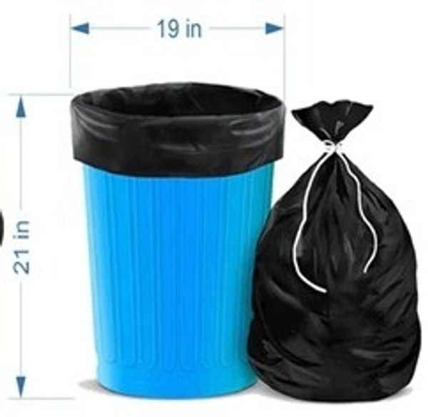 Swacleen Premium Garbage Biodegradable Bags 19x21 - Black, Pack Of 5, 17*19