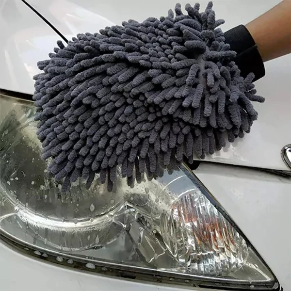 MICROFIBER DOUBLE SIDED CAR/BIKE CLEANING GLOVES