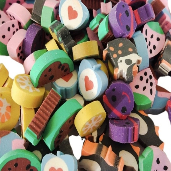 Cute Kid's Favourite Colourful Erasers(3pcs)