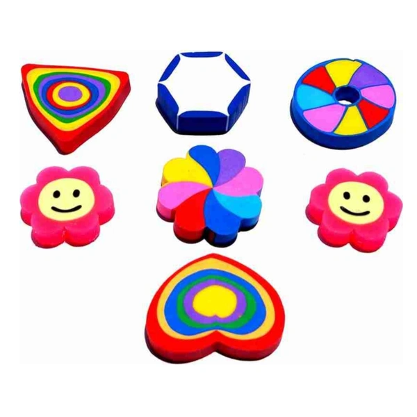 Cute Kid's Favourite Colourful Erasers(3pcs)