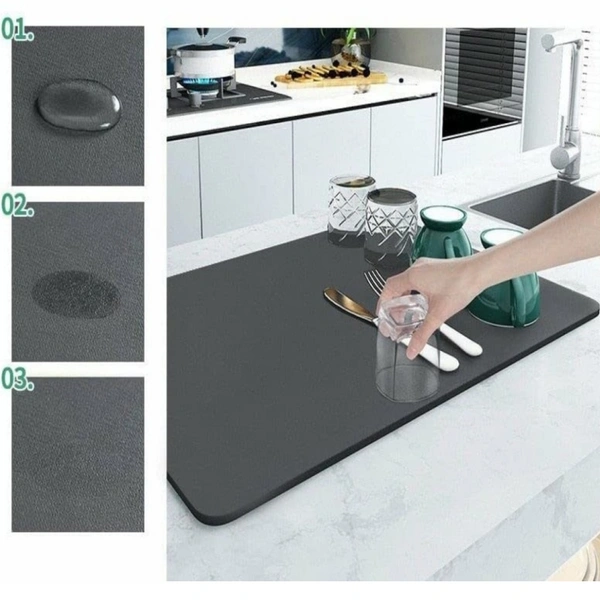 Premium Kitchen Dishes and Vessels Drying Water Absorbing Mat MT014