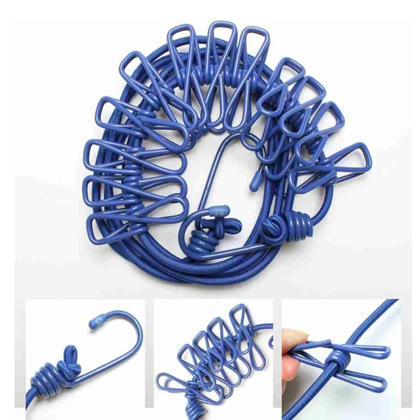 Premium Clothesline Rope With 12 Movable Clips