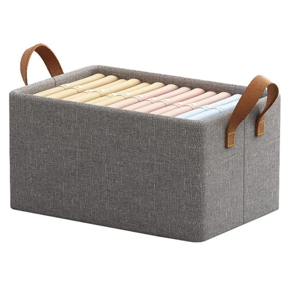 Foldable Cloth Organizing Storage Box With Steel Frame