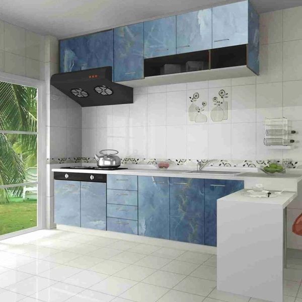 Blue Marble Adhesive Wall Sticker (60×200cms)