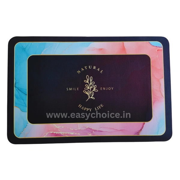 Luxury Gradient Happy Life Anti Slip Water Absorbing Mat