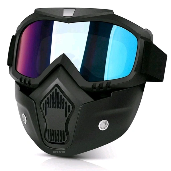 High Quality Protective Goggle With Mask For Comfort Ride With Windproof And Soft Foam Pads