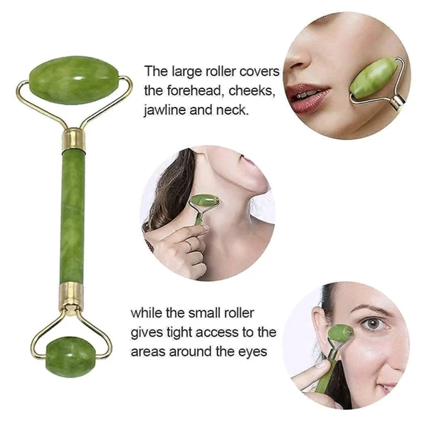 Facial Stone Roller And Massage Stone For Healthy Skin, Neck, Eye And Serum Application