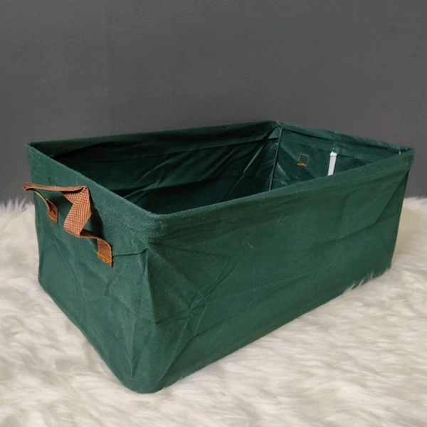 Solid Colored Foldable Cloth Organizing Stoage Box With Steel Frame
