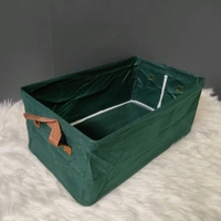 Solid Colored Foldable Cloth Organizing Stoage Box With Steel Frame