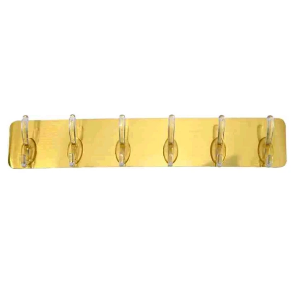 6 in 1 Adhesive Golden  Tiles Hooks