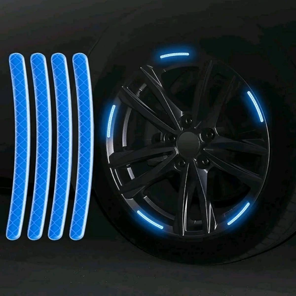 Reflective Tyre Stickers For Car And Bike (BLUE 20Pcs)