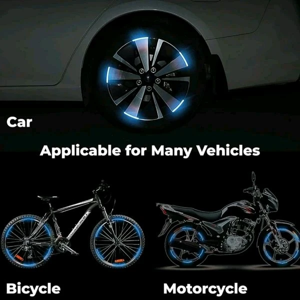 Reflective Tyre Stickers For Car And Bike (BLUE 20Pcs)