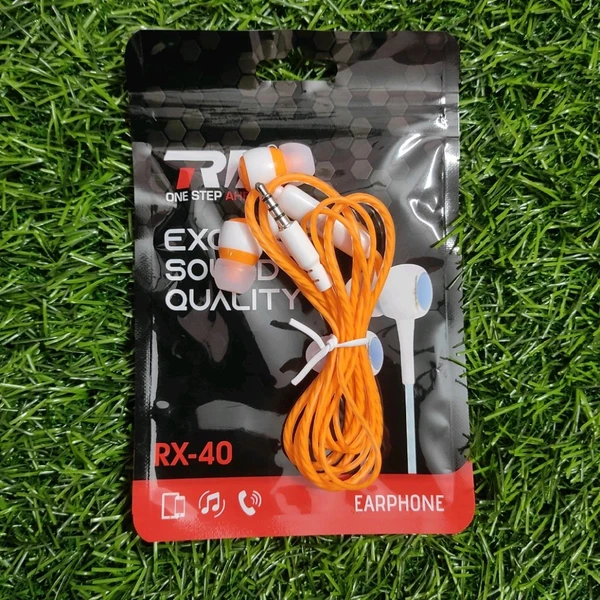 RD RX-40 Earphone With Mic Support And Extra Wire Safety Coating (Orange)