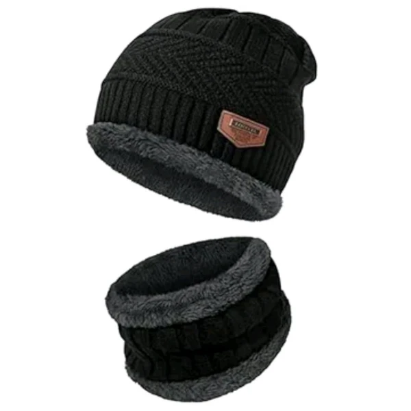 High Quality 2 in 1 Woolen Cap With Muffler