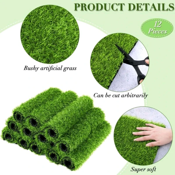 Artificial Grass Square Mat (9×9 inches)