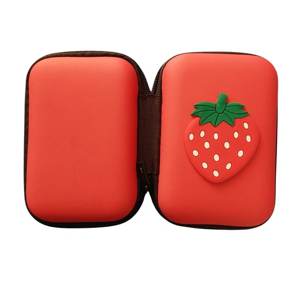 Cute Strawberry Headphone And Coin Case with Purse