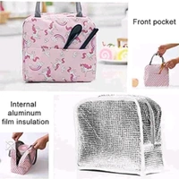 High Quality Cute Design Printed Multicolor Insulated Lunch Bag 
