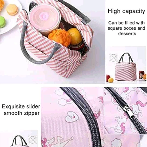 High Quality Cute Design Printed Multicolor Insulated Lunch Bag 