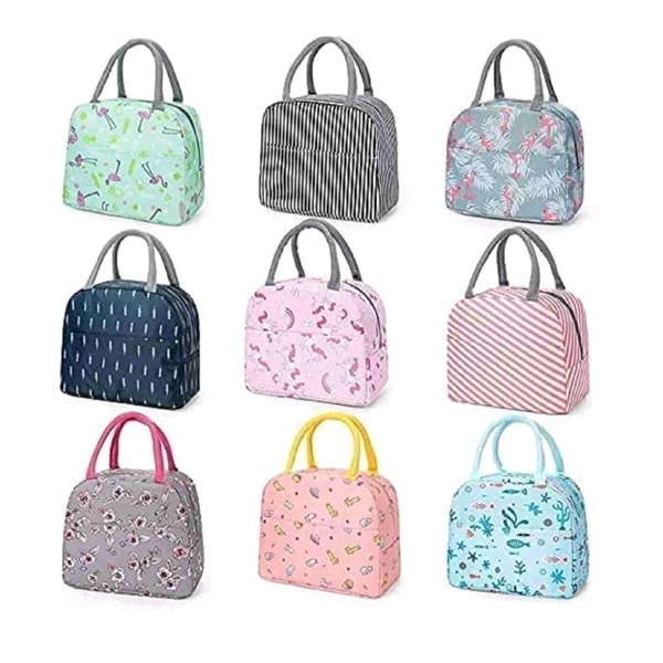 High Quality Cute Design Printed Multicolor Insulated Lunch Bag 