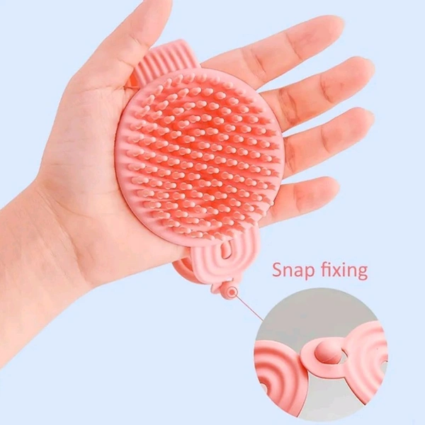 2 in 1 Double Sided Soft Body Bath Brush With Scalp Massaging Brush 