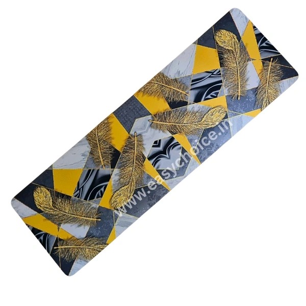 Premium Long Water Absorbing  Feather Designed Kitchen Mat
