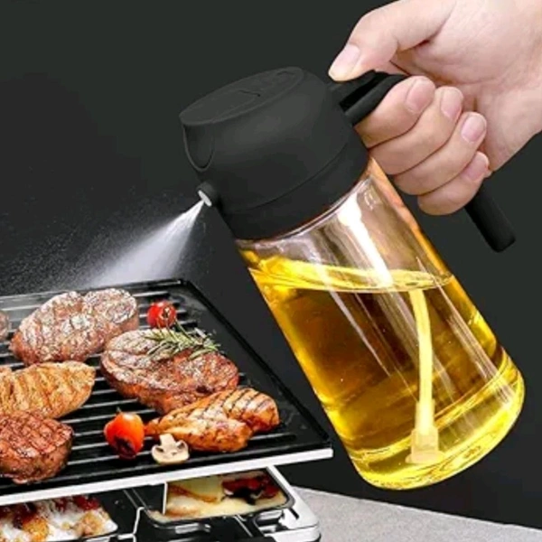 High Quality 2 in 1 Oil Dispenser With Oil Sprayer And Oil Pouring Support