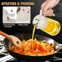 High Quality 2 in 1 Oil Dispenser With Oil Sprayer And Oil Pouring Support